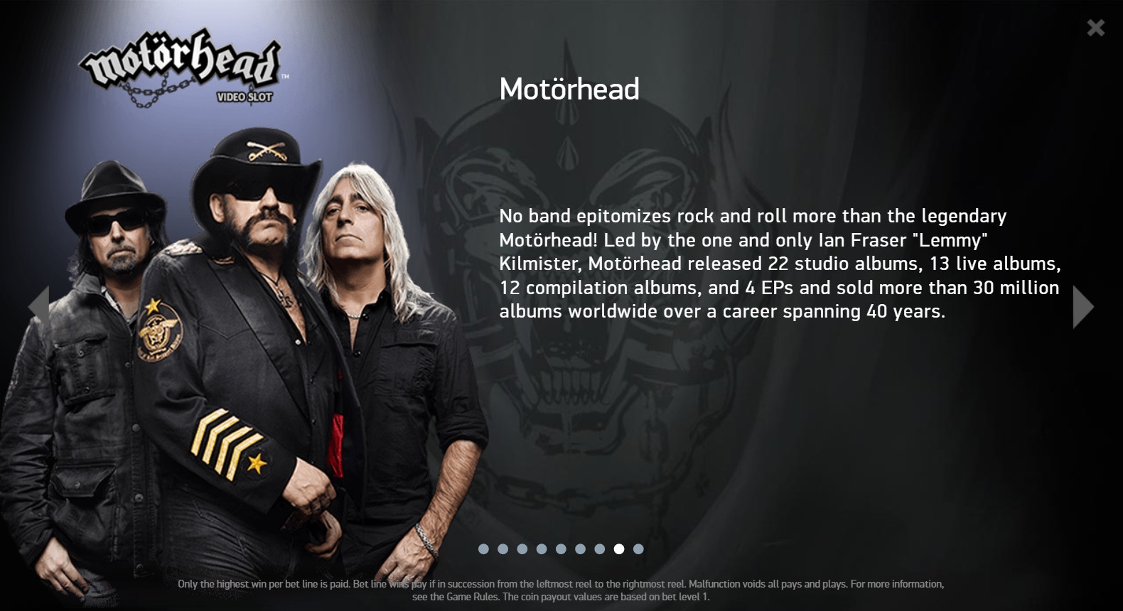 Motorhead video slot